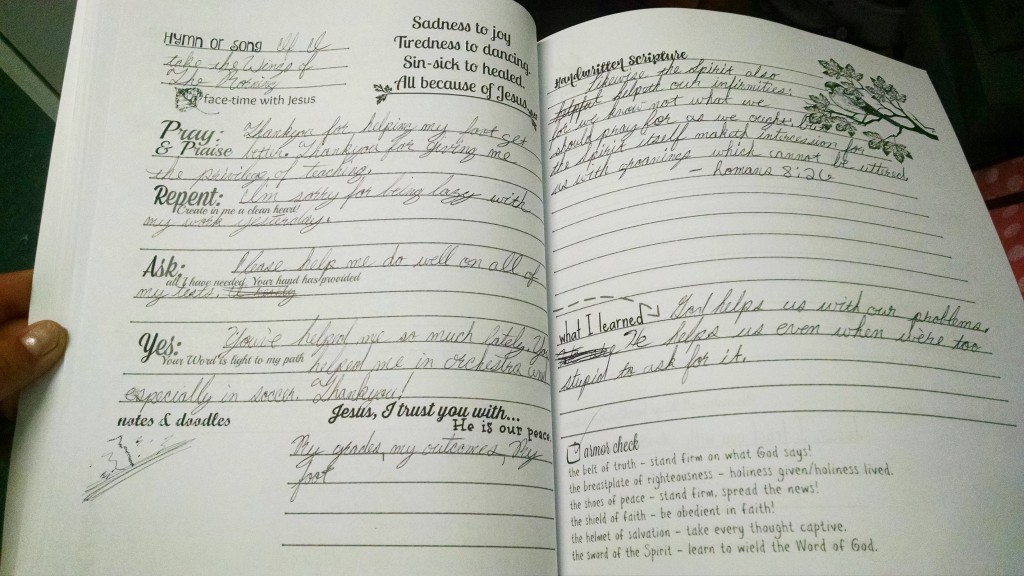 A peek into my daughter's Warrior in the Mirror Journal